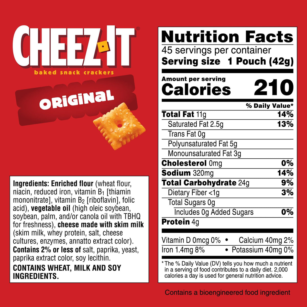 Cheez-It Original Baked Snack Crackers, 1.5 oz., 45 pk.