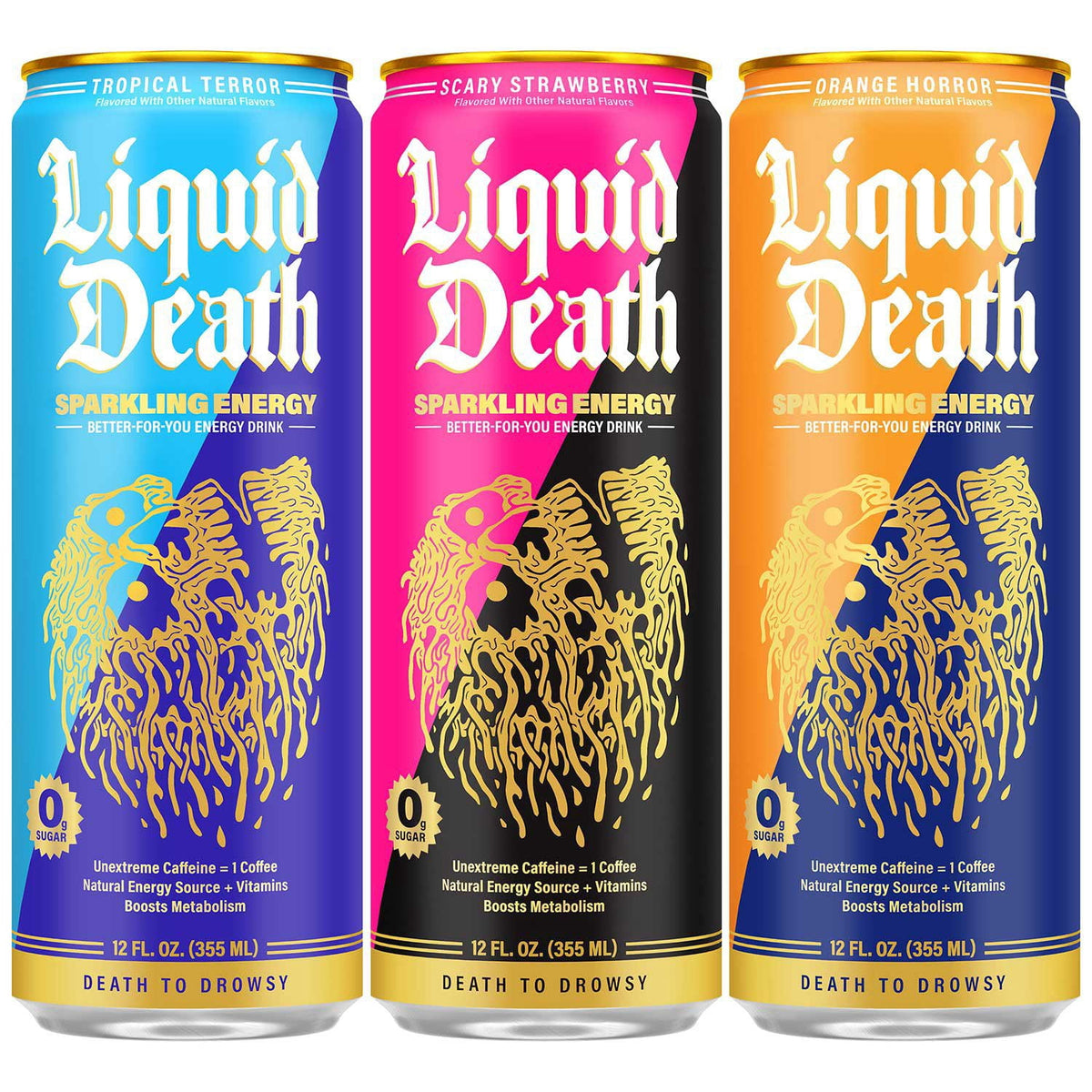 Liquid Death Sparkling Energy Variety Pack, 12 fl. oz., 18 pk.