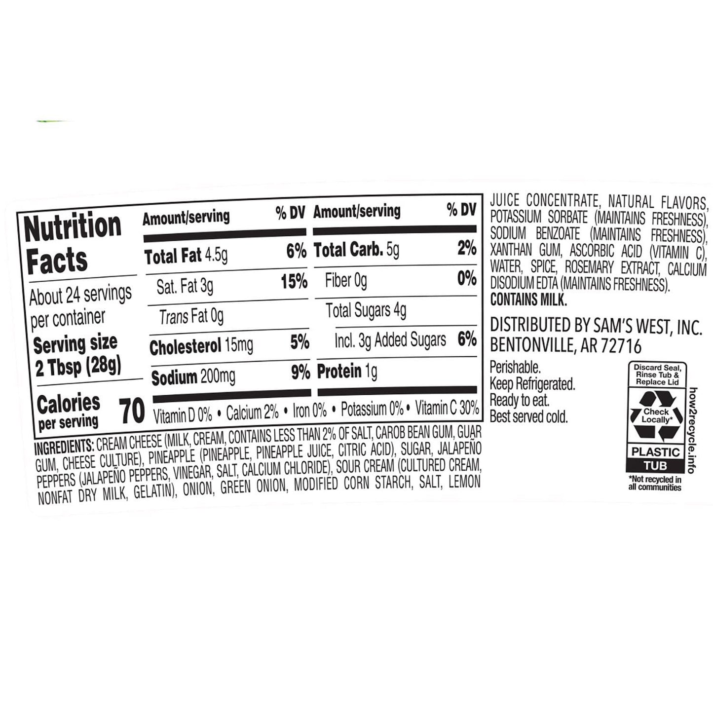 Member's Mark Pineapple Jalapeno Popper Dip, 24 oz.