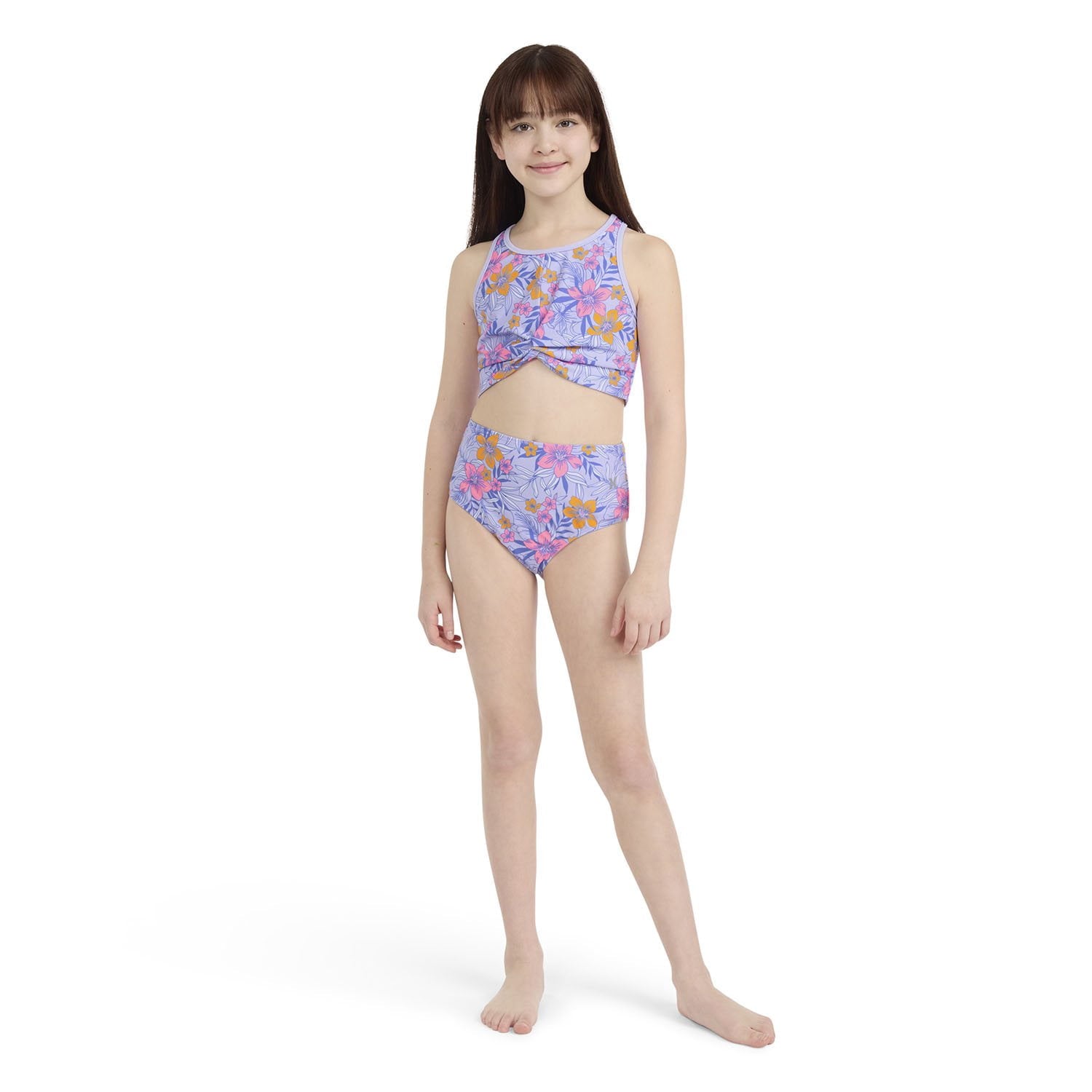 Hurley Girls 2-Piece Braided Ruffle Tankini