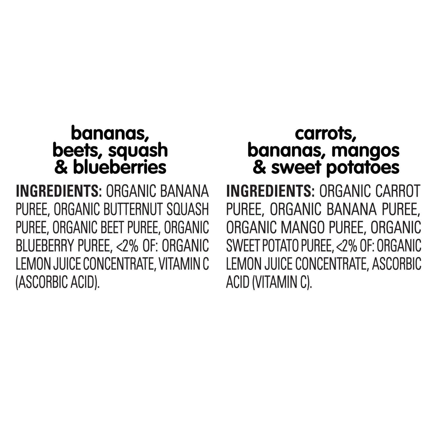 HappyTOT Organics Love My Veggies, Variety Pack, Stage 4 Pouch, 4.22 oz., 12 ct.