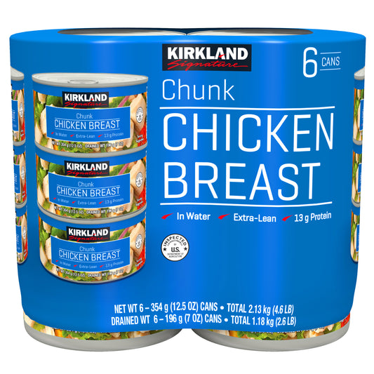 KIRKLAND SIGNATURE CANNED CHICKEN 6/12.5 OZ