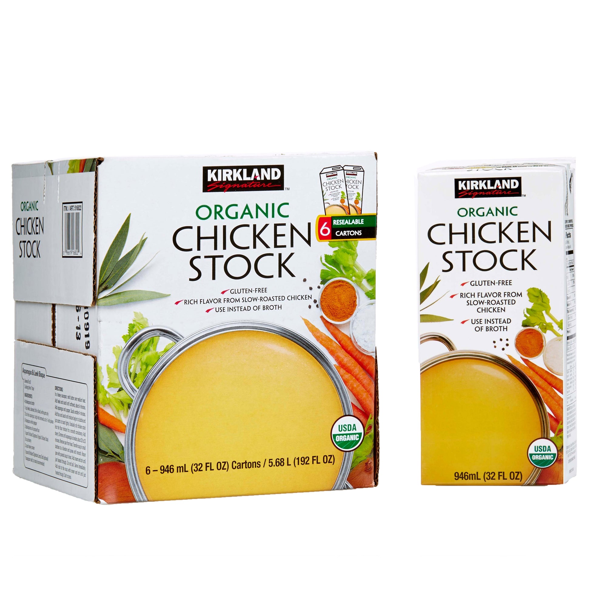 KIKKLAND SIGNATURE ORGANIC CHISKEN STOCK 6/32 OZ
