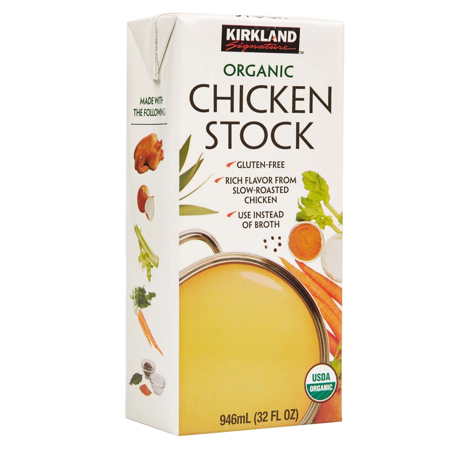 KIKKLAND SIGNATURE ORGANIC CHISKEN STOCK 6/32 OZ