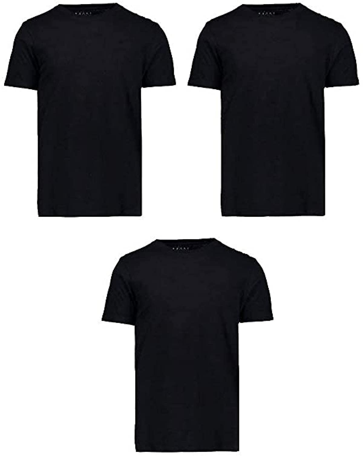 32 Degrees Cool Men's 3 Pack Short Sleeve Crew Neck T-Shrts (Black/Black/Black, X-Large)