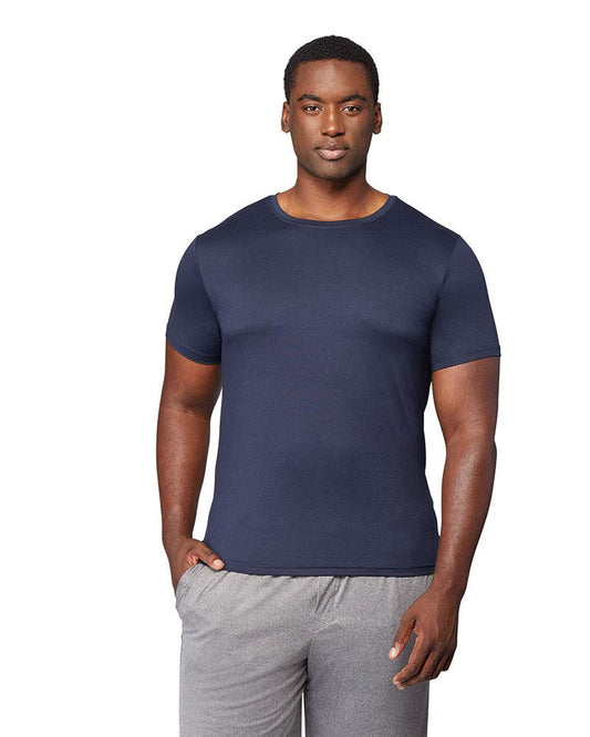 32 Degrees Mens Cool Quick Dry Active Basic Crew T-Shirt, Navy, X-Large