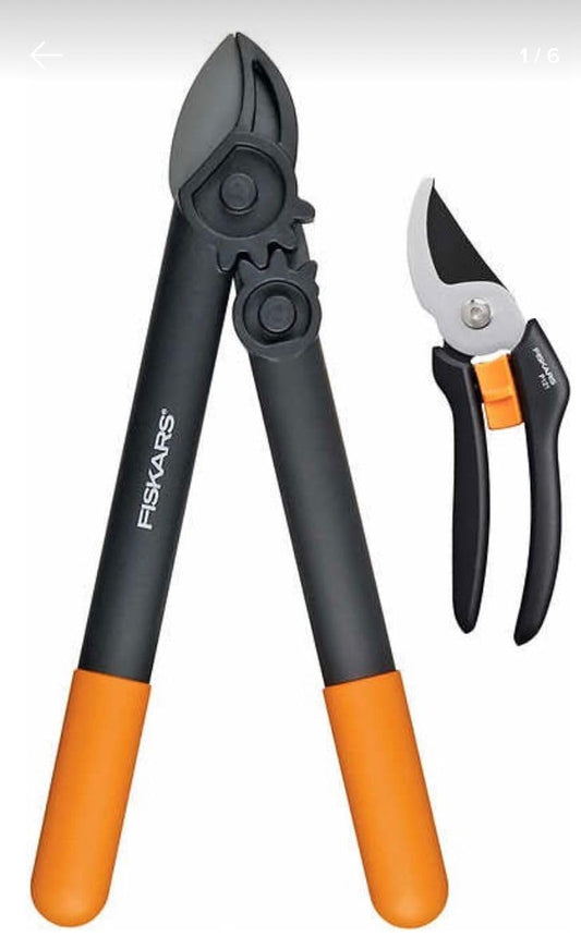 FISKARS 2 Piece Garden Shears and Pruner Set