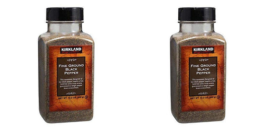Kirkland Signature Fine Ground Black Pepper, 12.3 oz (2 bottle) Pack of 2