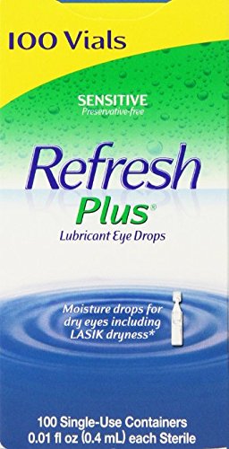 llergan Refresh Plus Lubricant Eye Drops Single-Use Vials - 100 Containers -3 Pack (300 Count Total)