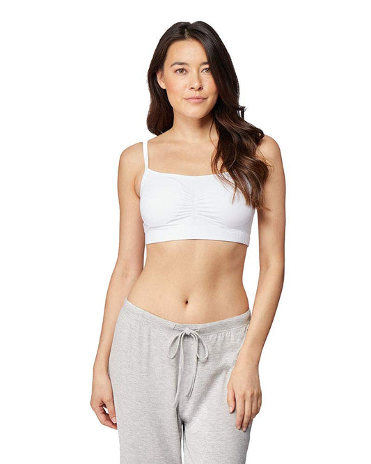 32 Degrees Womens Cool Bralette, White, XXLarge