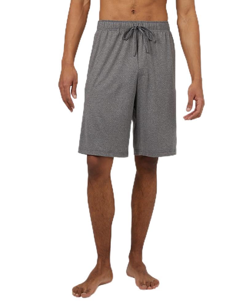 32 Degrees Cool Mens Knit Wicking Lounge Sleep Short, Heather Grey, Small