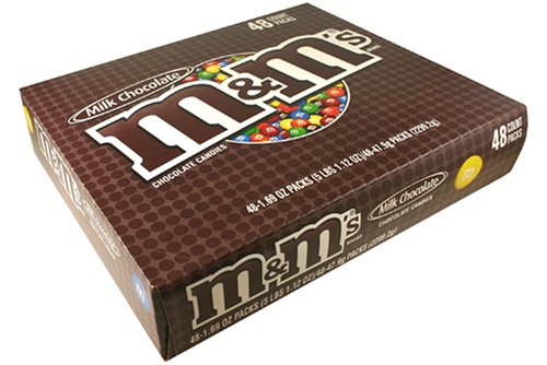 M&M's Milk Chocolate Candy Singles Size (1.74 Ounce, 48 Count)