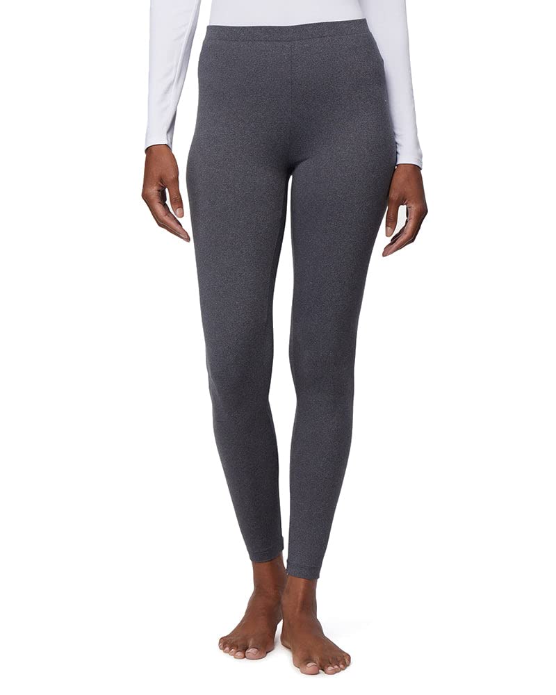 32 Degrees Heat Womens Ultra Soft Thermal Lightweight Baselayer Legging Pant, Charcoal Heather, Large