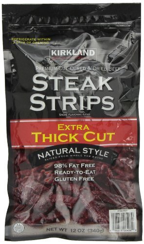 Kirkland Signature Premium Beef Steak Strips Jerky 12 Oz by Kirkland Signature [Foods]