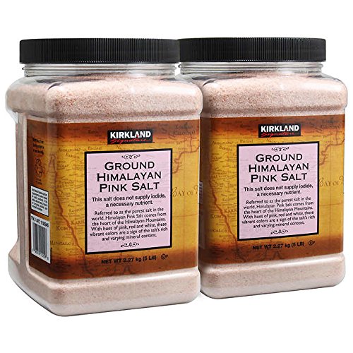 Kirkland Signature Expect More Ground Himalayan Pink Salt, 5 lbs, 2-count