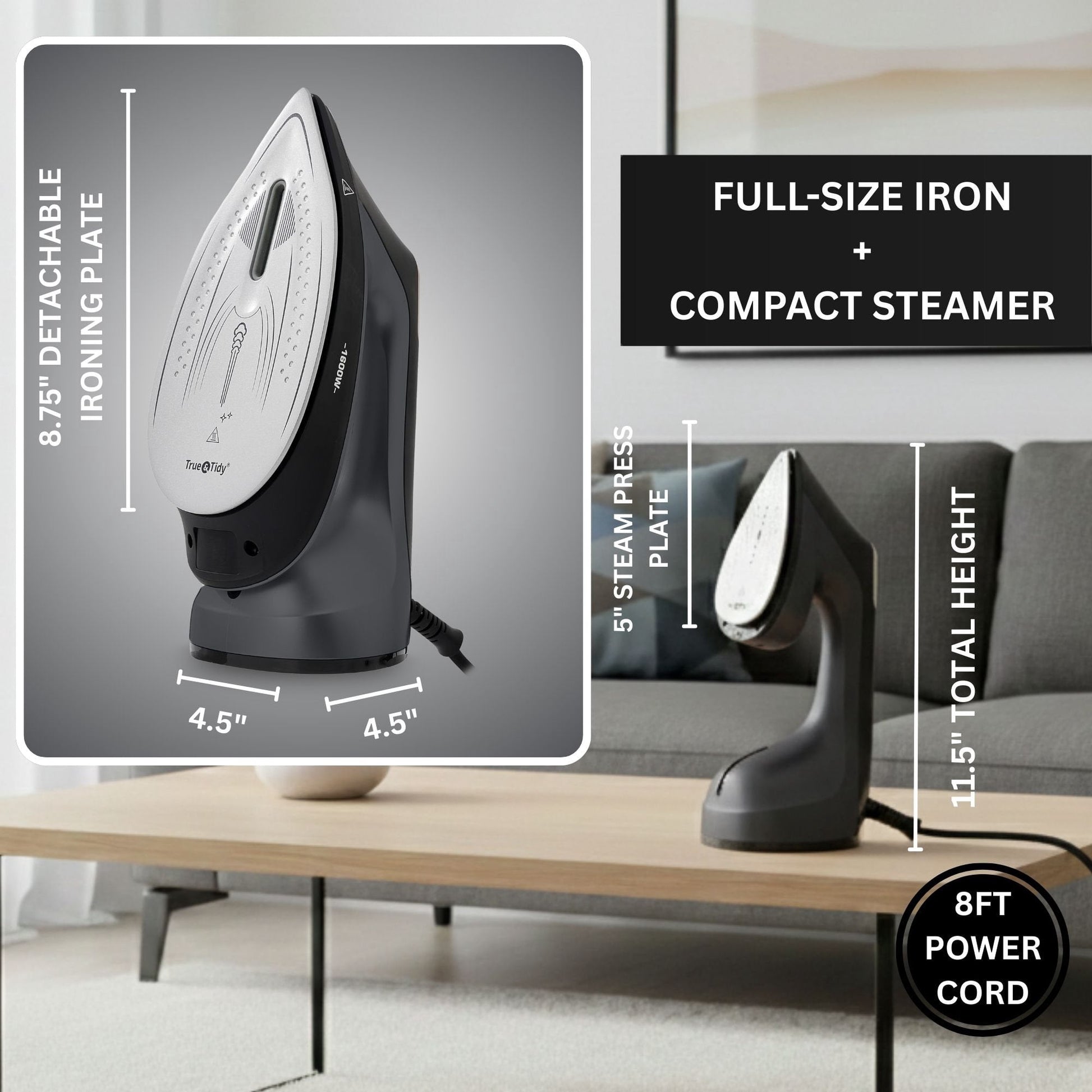 True & Tidy DuoPress XL Iron & Steamer