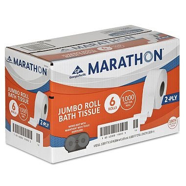 MARATHON BATH TISSUE JUMBO ROLL гЛЯWOТ ЯЯЧАЯ СHОИАVСА 6 ROLLS / 900 SHEETS
