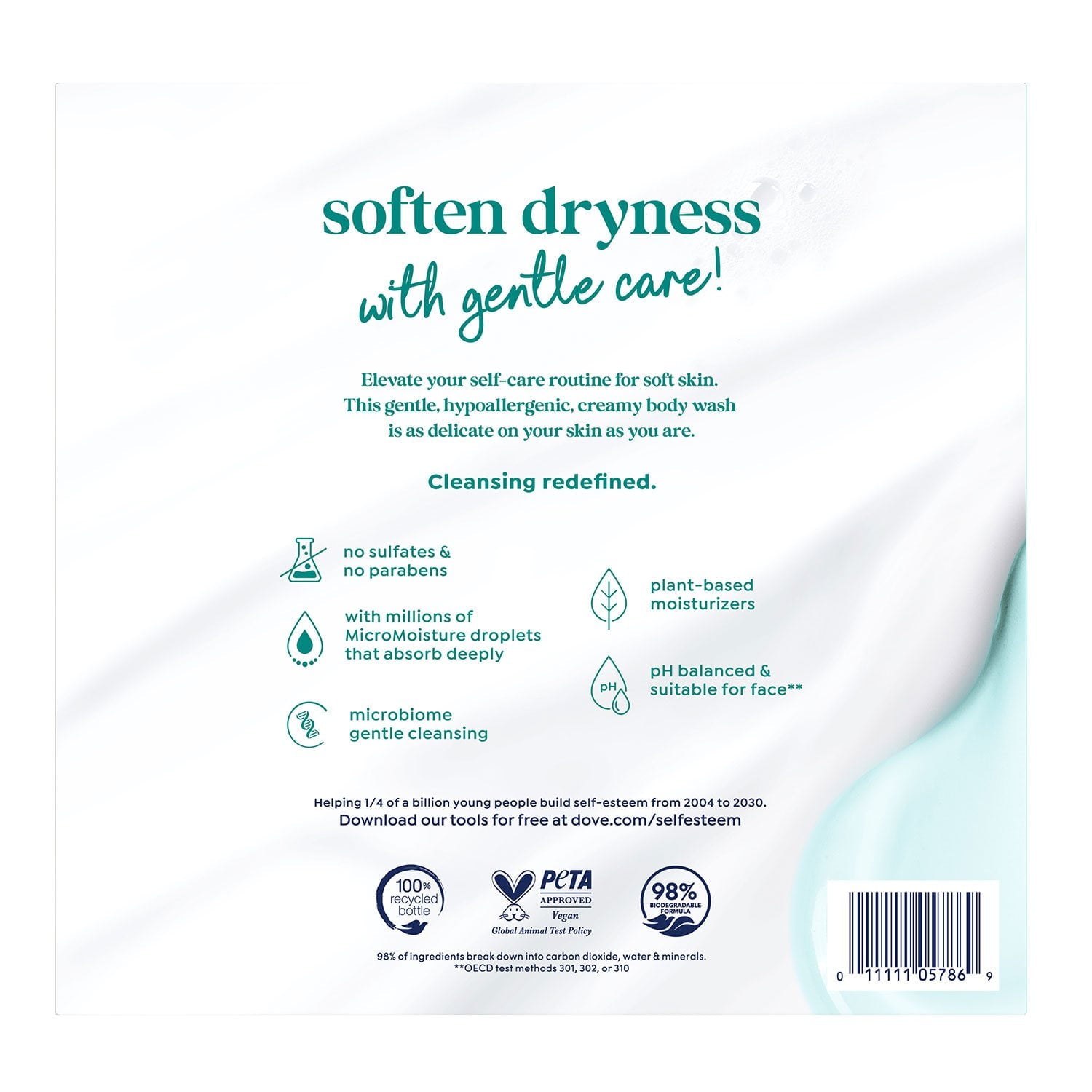 Dove Sensitive Skin Body Wash with Pump, 30.6 fl. oz., 2 ct.