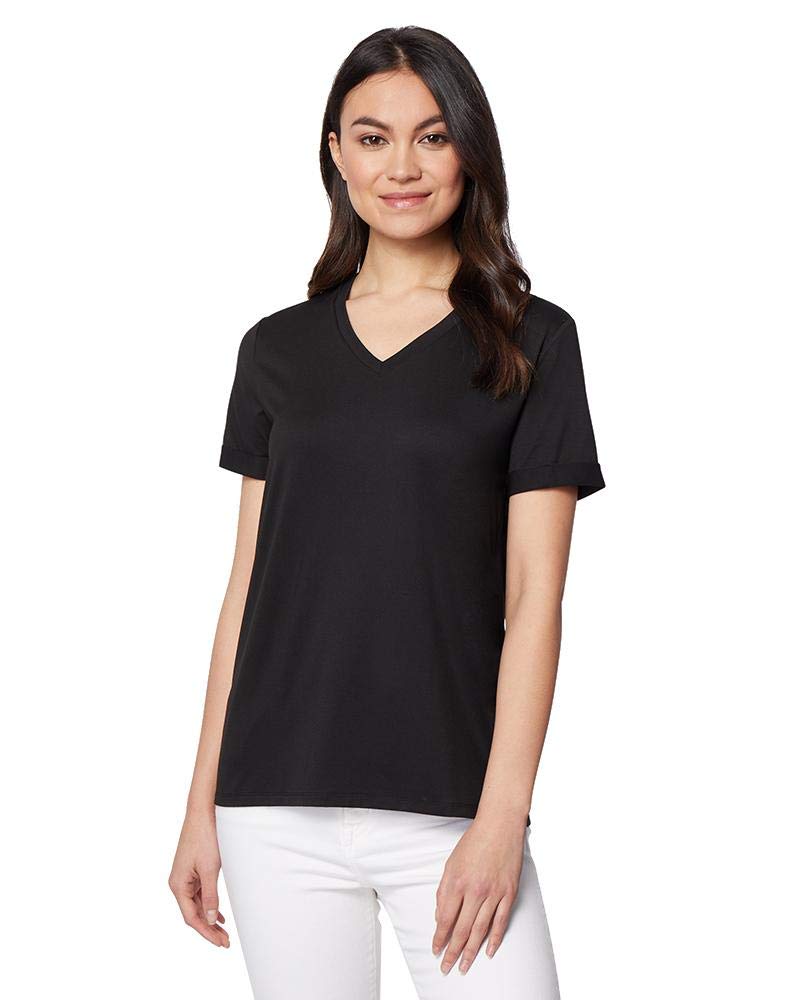 32 Degrees Cool Women’s Soft Comfy Wicking Relaxed Sleep Tee, Black, Small