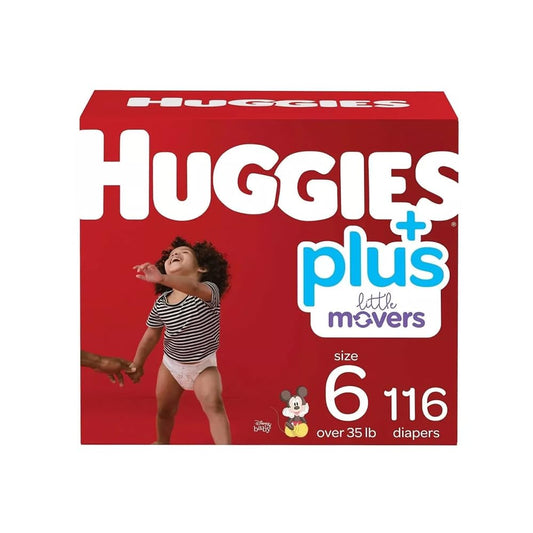 Huggies Plus Diapers, Size 6 (35+ Pounds), 116 Count