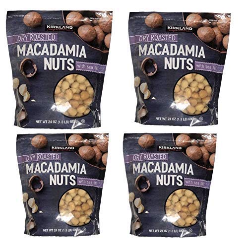 Kirkland Signature Dry Roasted Macadamia Nuts With Sea Salt - Pack of 4