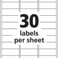 Avery Easy Peel Address Labels, Permanent Adhesive, 1" x 2-5/8", 3750 Labels