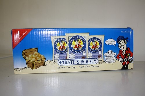 Pirates Booty Aged White Cheddar- All Natural Gluten and Trans Fat Free-24-1/2oz Bags