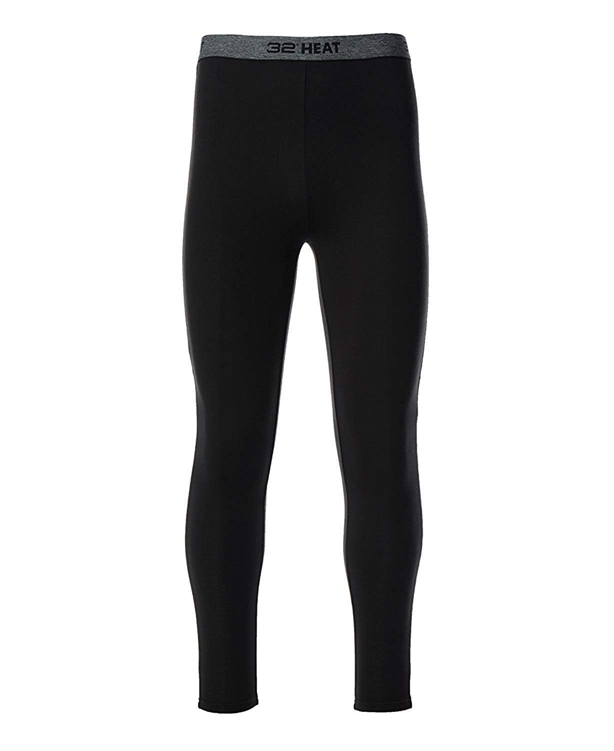 32 Degrees Mens Heat Performance Thermal Baselayer Pant Leggings, Black, XLarge