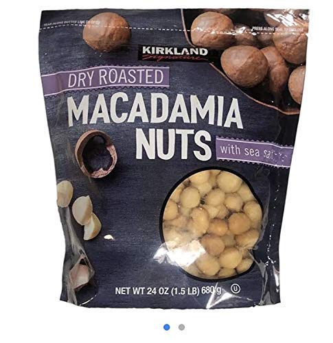 Kirkland Dry Roasted Macadamia Nuts with Sea Salt 680g (1.5 LB)