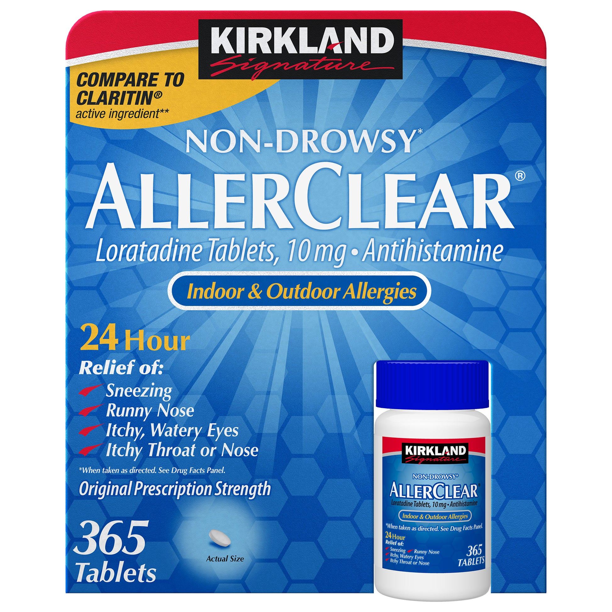 KIRKLAND SIGNATURE ALLERCLEAR 10MG. 365 TABLETS IL PRICE