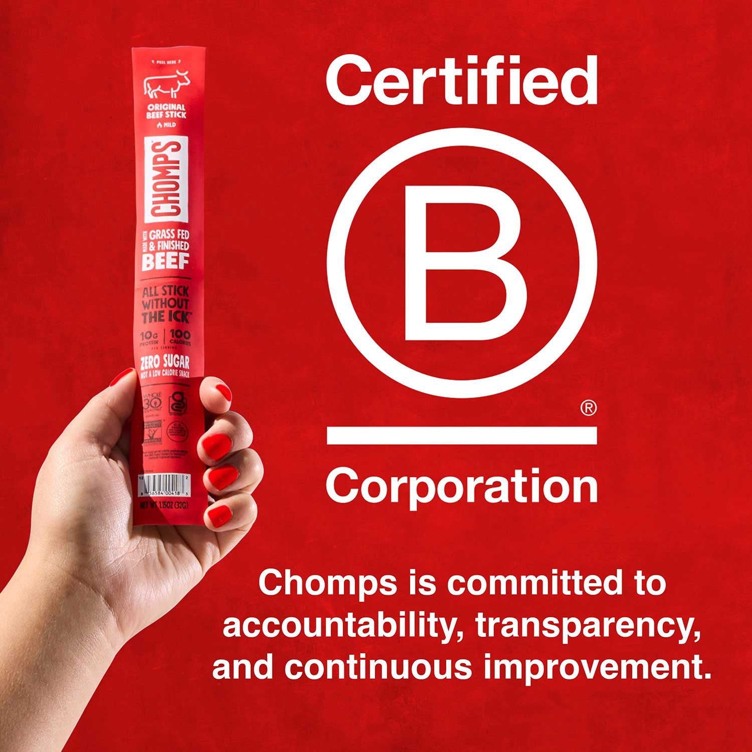 Chomps Original Beef Sticks, 1.15 oz., 12 pk.