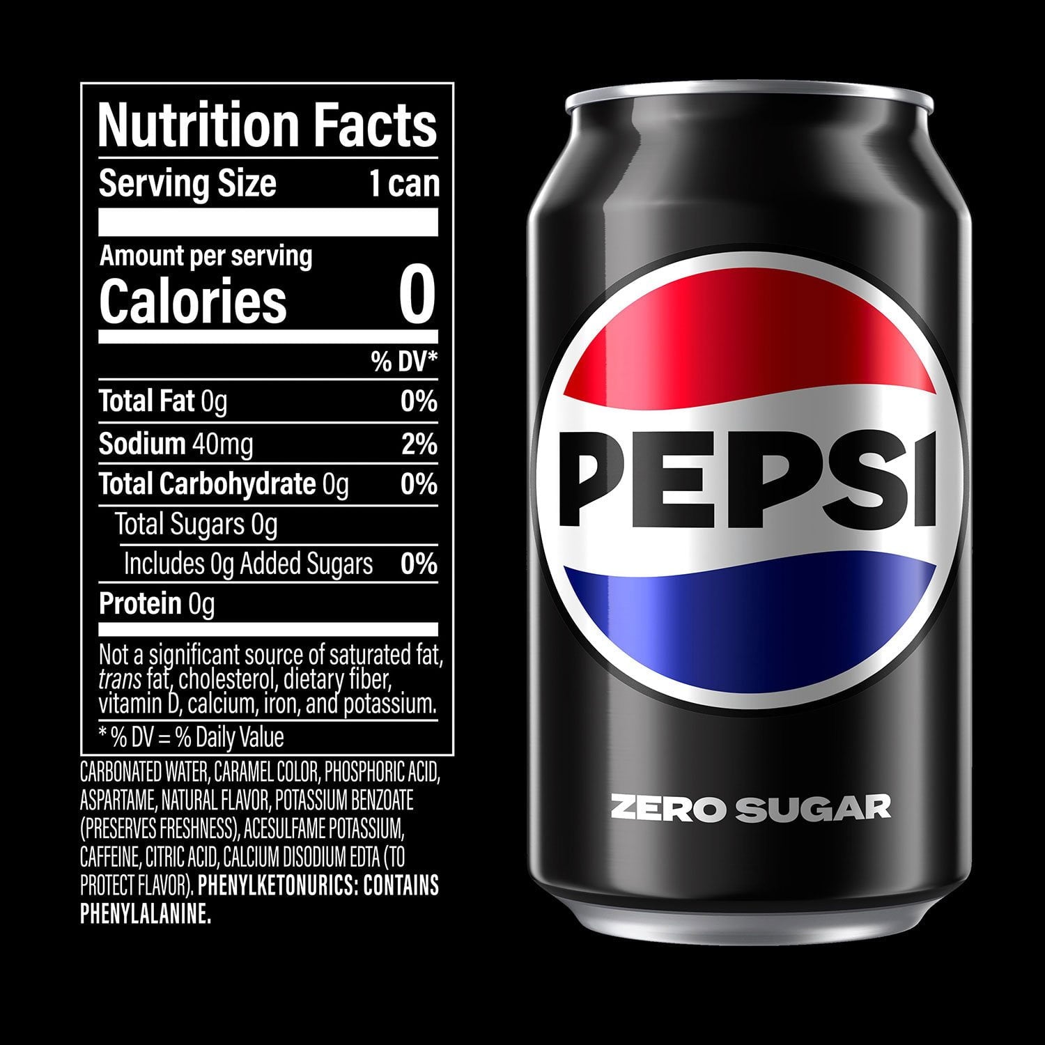 Pepsi Zero Sugar, 12 fl. oz., 36 pk.