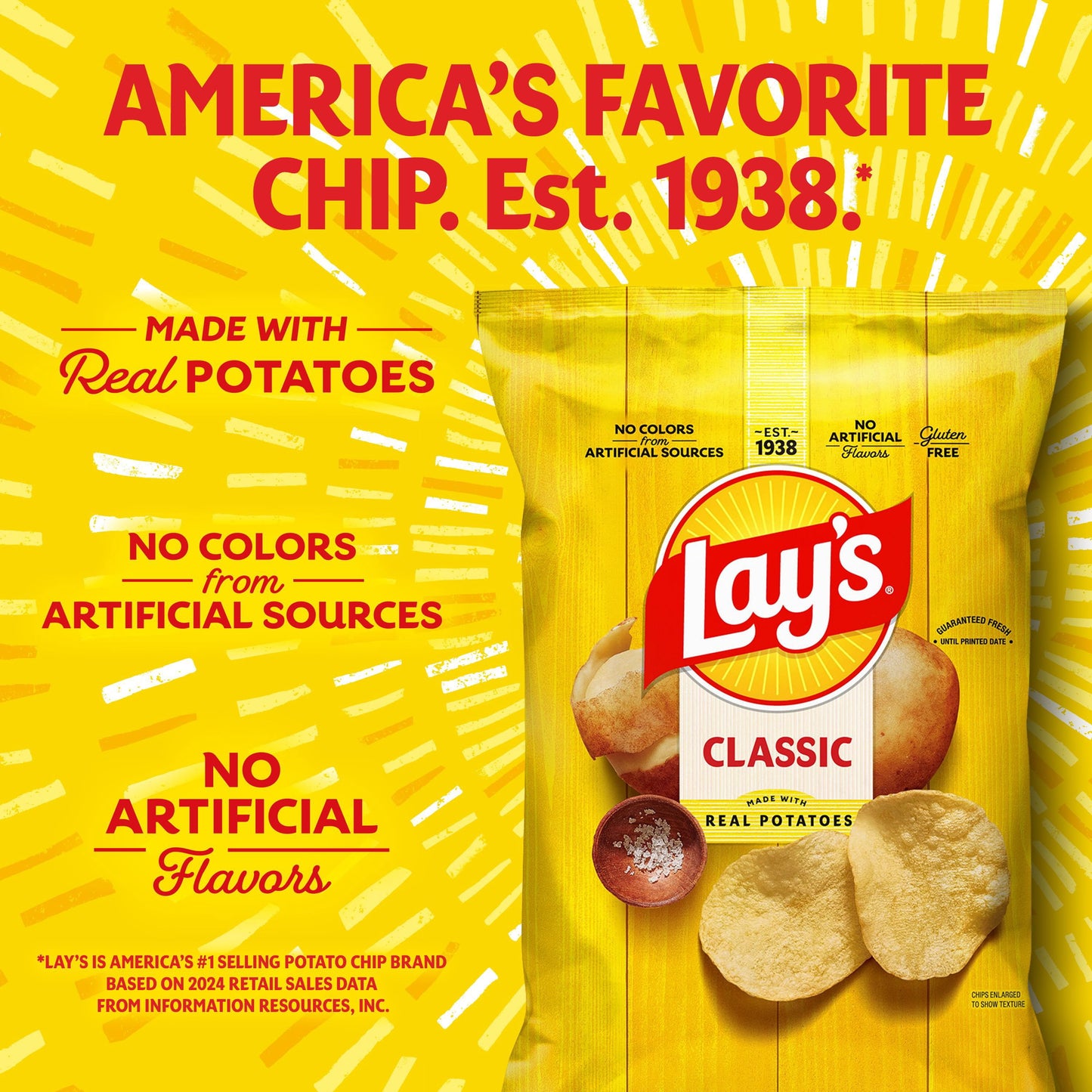 Lay's Classic Potato Chips, 15.625 oz.