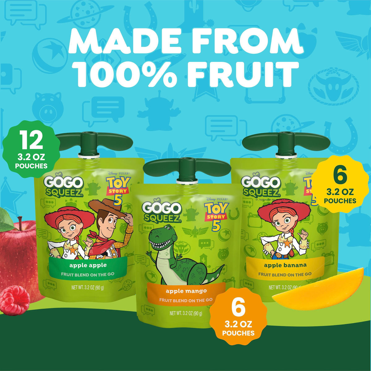 GoGo SqueeZ Toy Story, Variety Pack, 3.2 oz., 24 pk.