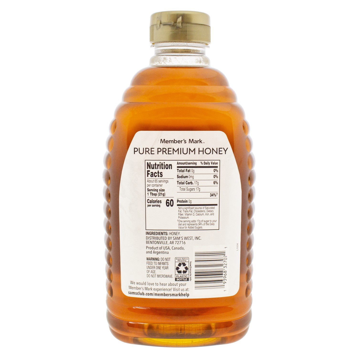 Member’s Mark Wildflower Pure Premium Honey, 48 oz.