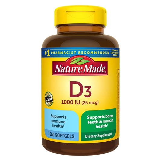 NATURE MADE VITAMIN D3 25MCG 650 SOFTGELS