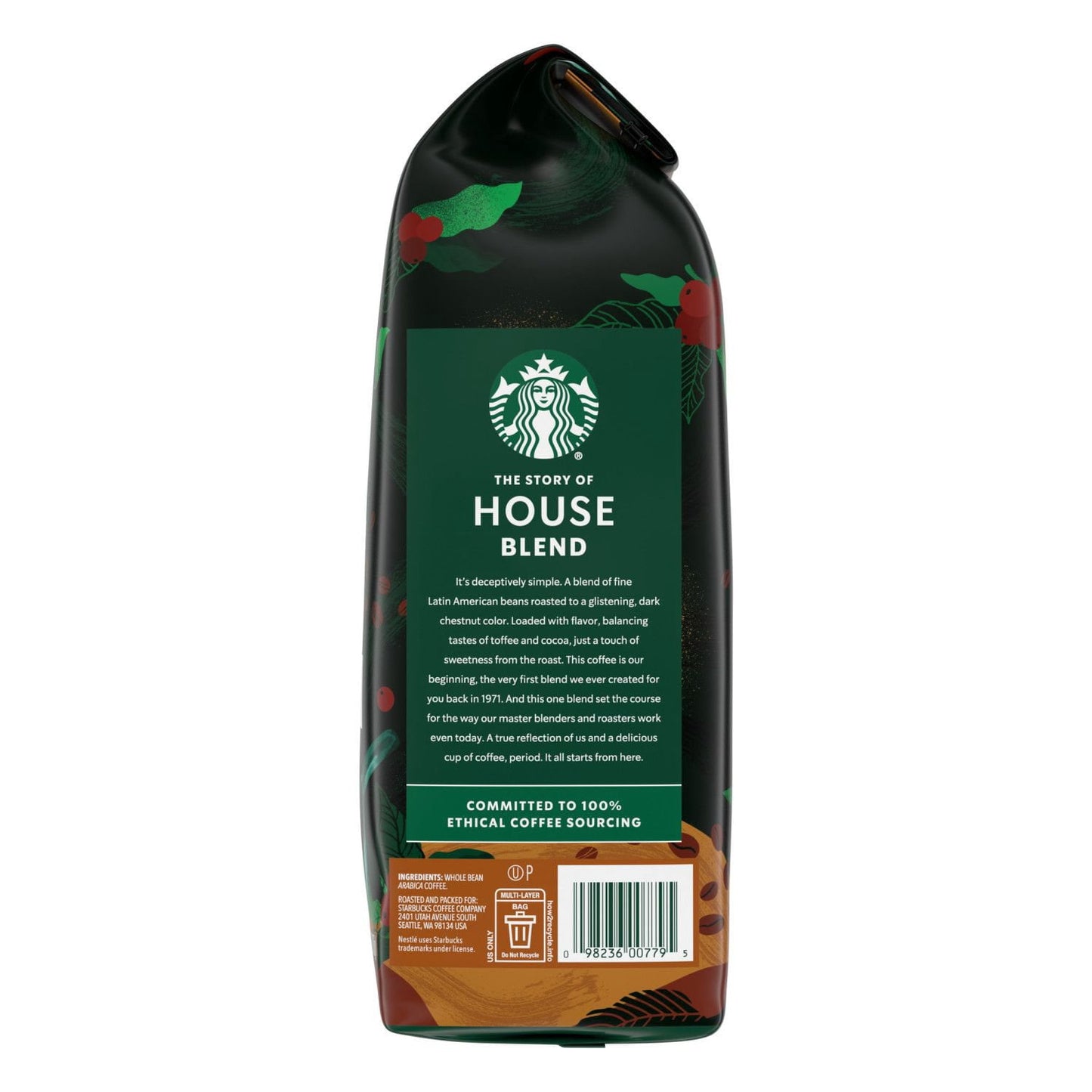 Starbucks Medium Roast Whole Bean, House Blend, 32 oz.