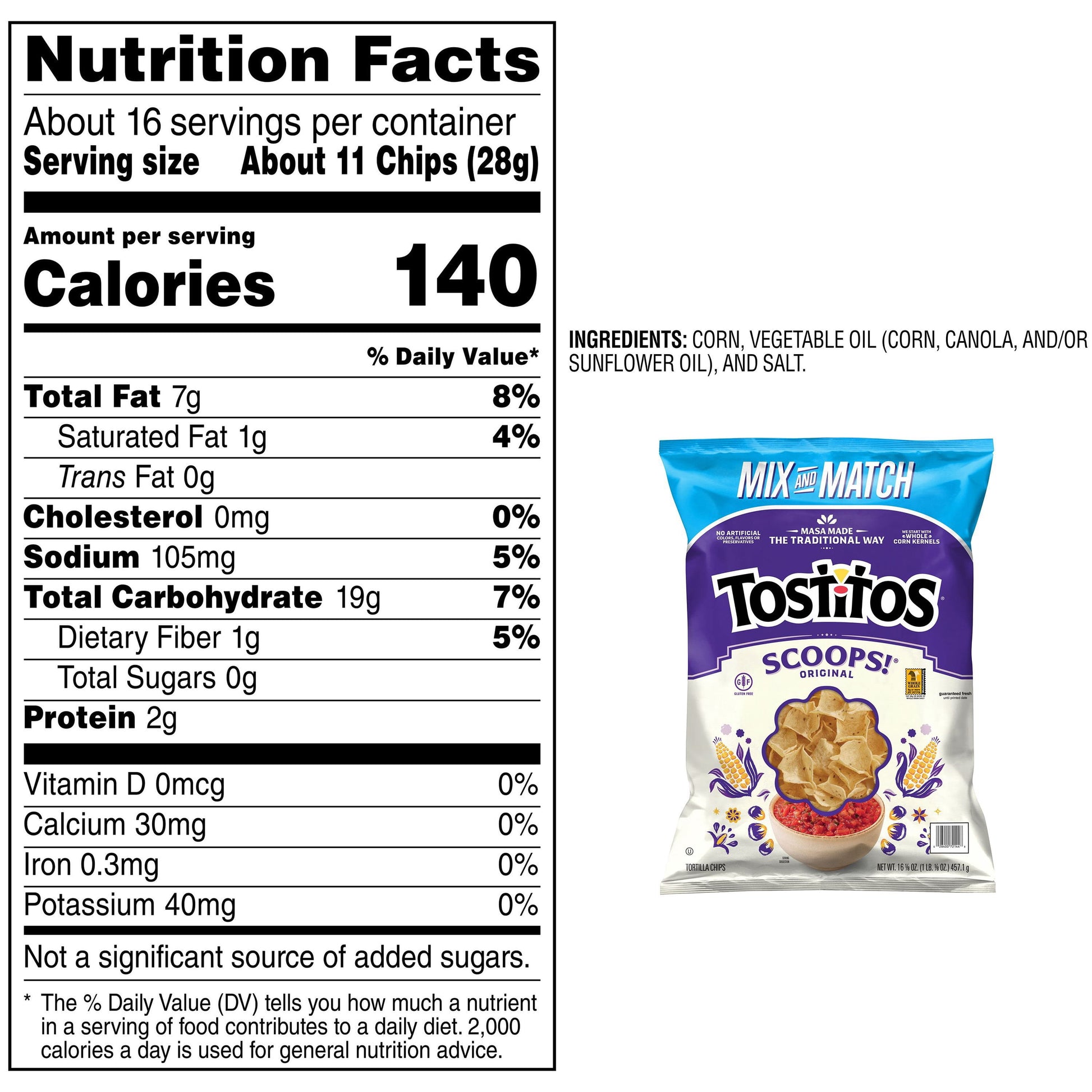 Tostitos Scoops! Original Tortilla Chips, 16.125 oz.