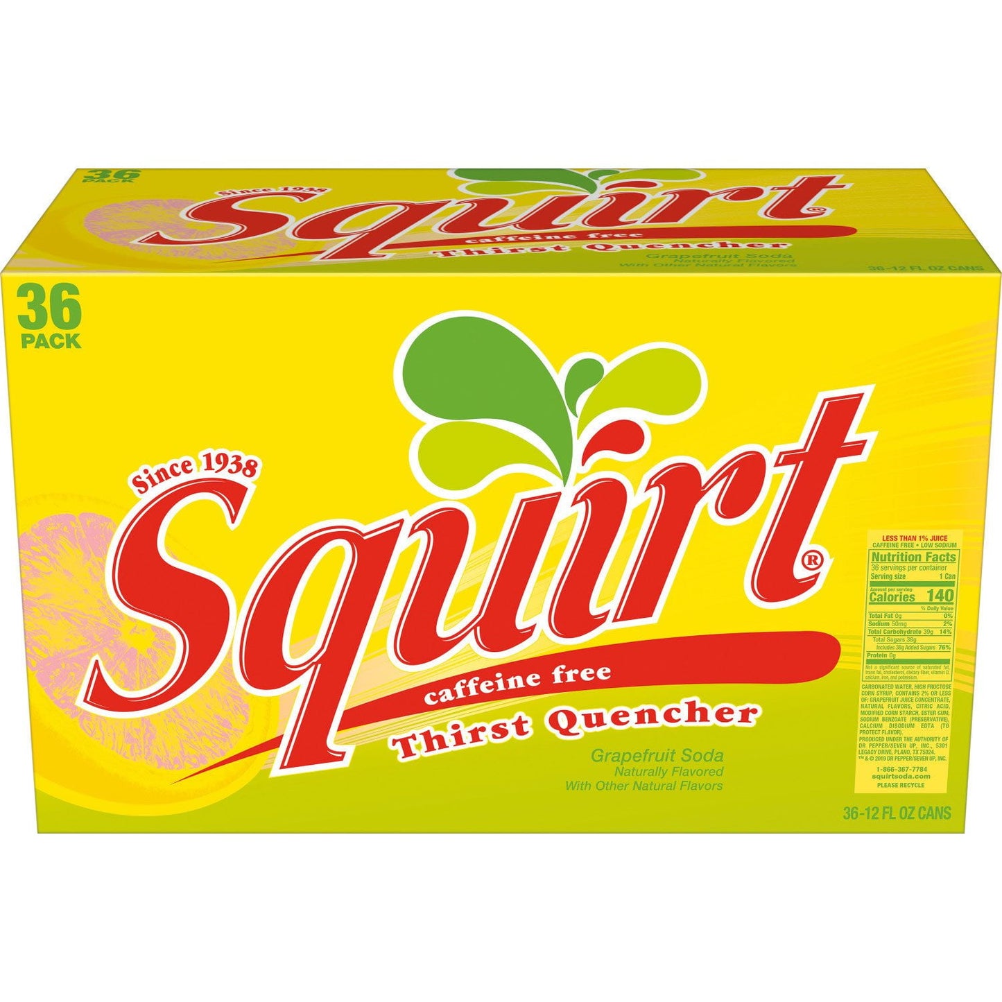 Squirt Citrus Soda, 12 fl. oz., 36 pk.