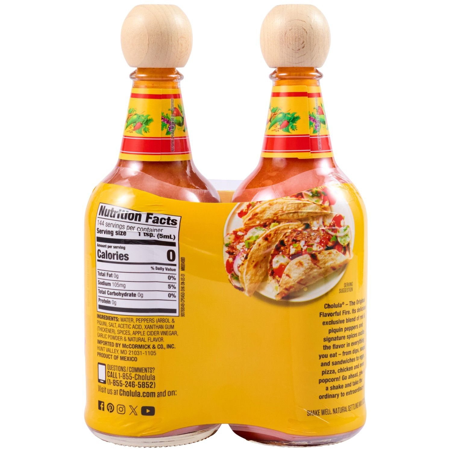 Cholula Hot Sauce, 12 oz. bottles, 2 pk.