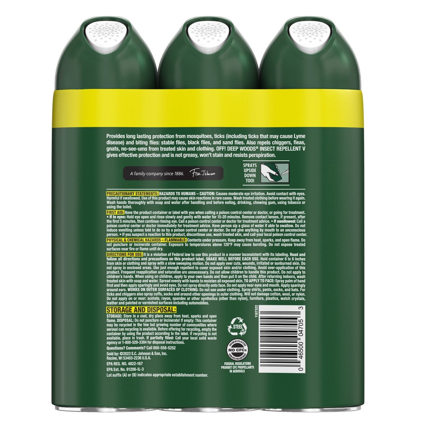 OFF! Deep Woods Insect Repellent, 9 oz, Pack of 3