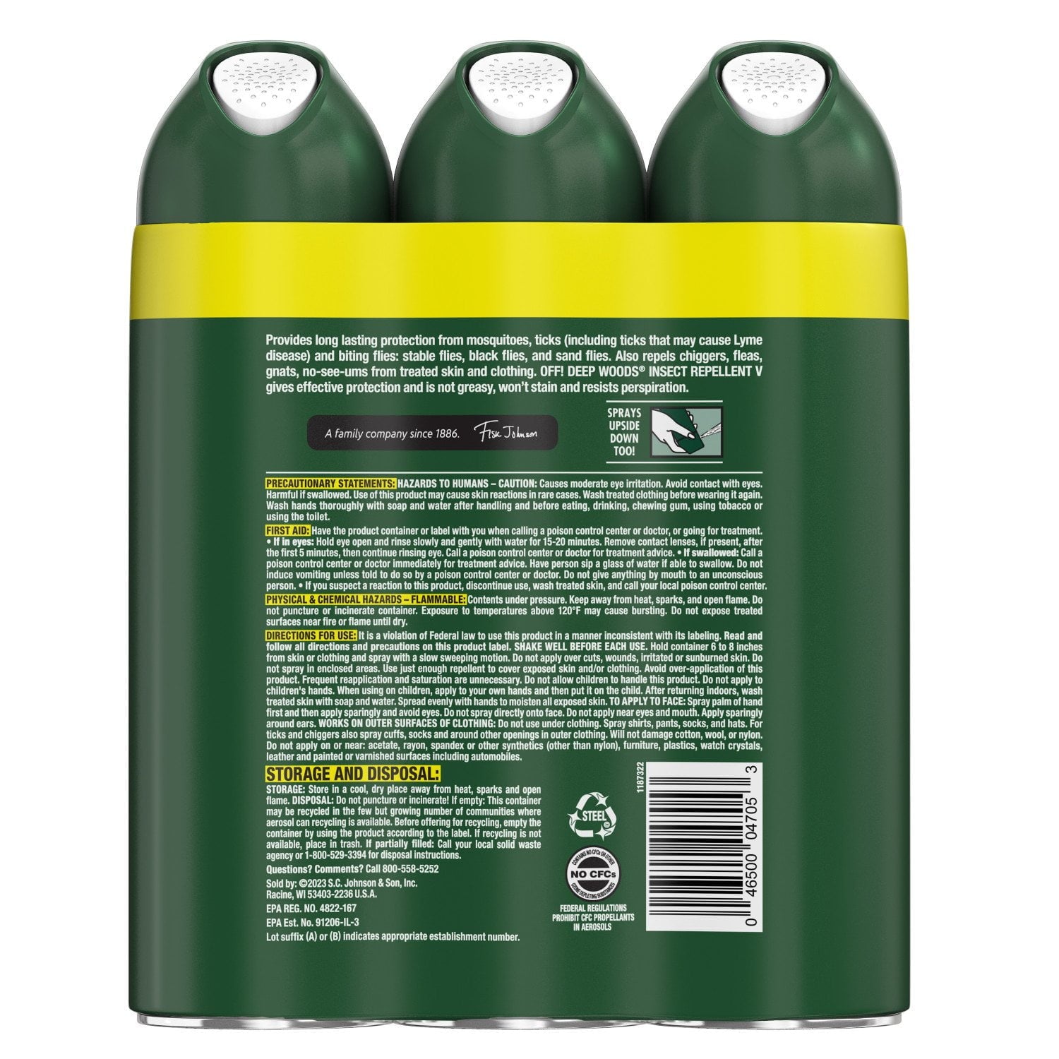 OFF! Deep Woods Insect Repellent, 9 oz, Pack of 3