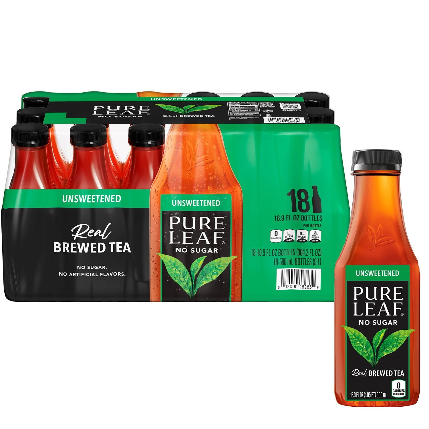 Pure Leaf Real Brewed Tea Unsweetened Black Tea 16.9 fl. oz., 18 pk.