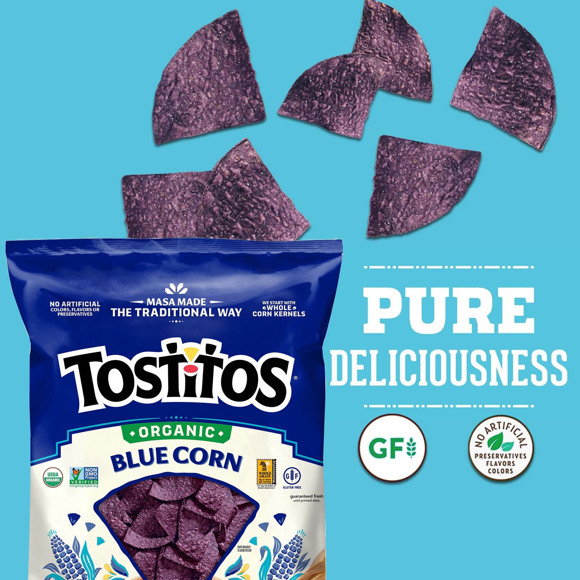 Tostitos Organic Blue Corn Tortilla Chips, 15.5 oz.