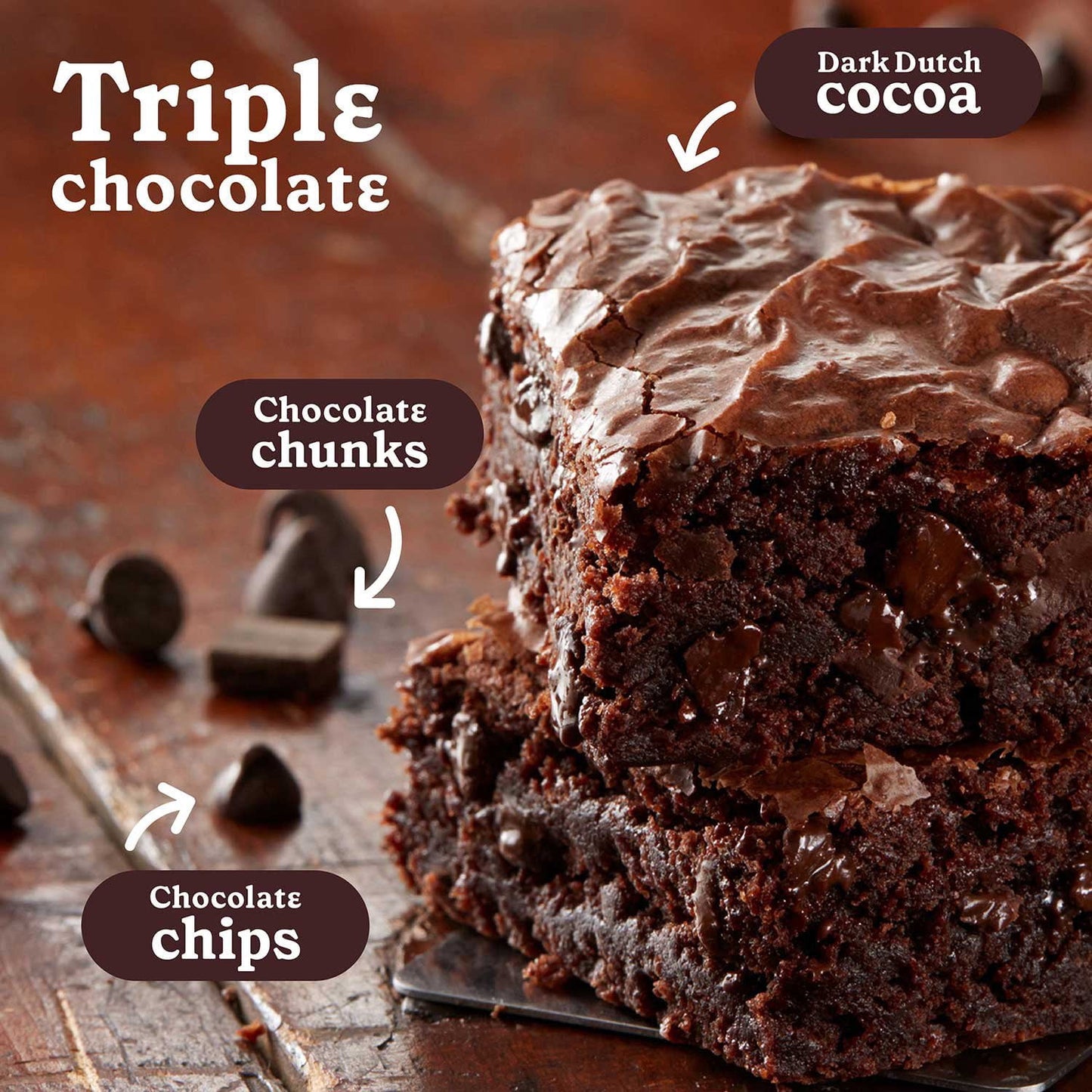 Betty Crocker HERSHEY'S Triple Chocolate Fudge Brownie Mix, 20 oz., 4 pk.