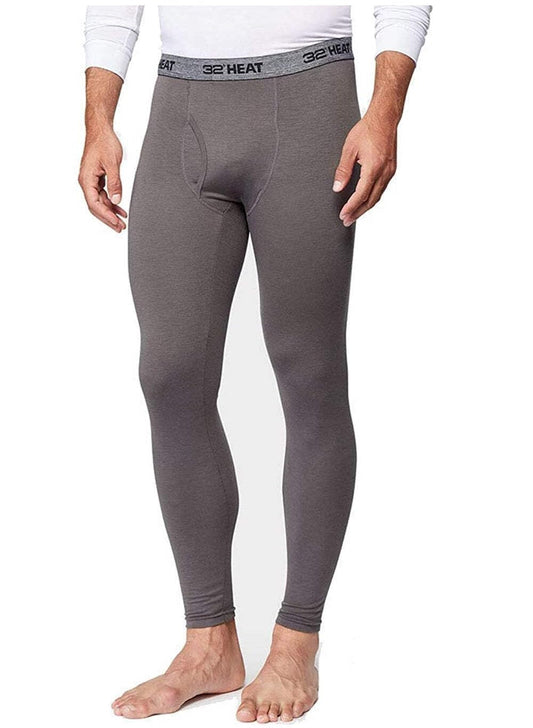 32 Degrees Mens Underwear Long Johns Base Layer Leggings $28 Gray XL