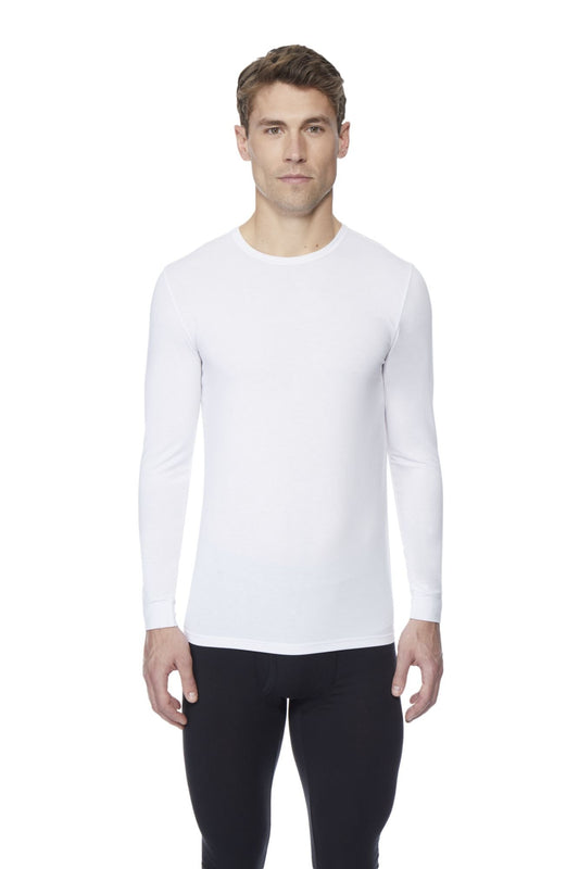 32 Degrees Men's Heat Performance Mesh Baselayer Tee- Off White -L