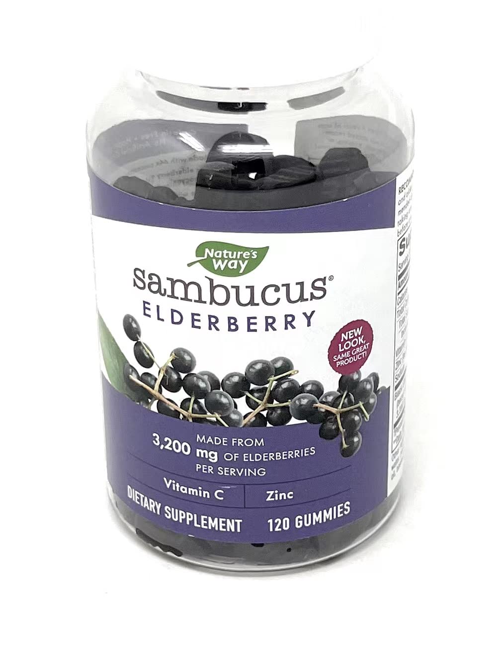 Sambucus Elderberry Gummies Herbal Supplements, 120 Count