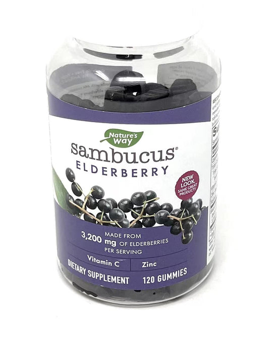 Sambucus Elderberry Gummies Herbal Supplements, 120 Count