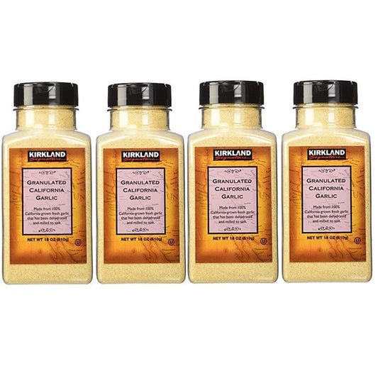 Kirkland Signature Granulated California Garlic, 18 Ounce (Pack of 4)
